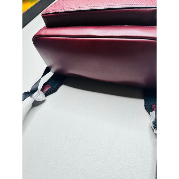 NWT MICHAEL KORS Oxblood Maroon Pebble Leather Commuter Backpack - Picture 5 of 9